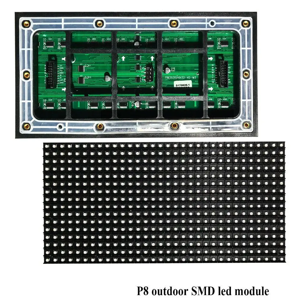 

BOTAI P8 Открытый SMD3535 320x160 мм 1/5 с светодиодный модуль дисплея, 40*20 точек RGB светодиодный экран