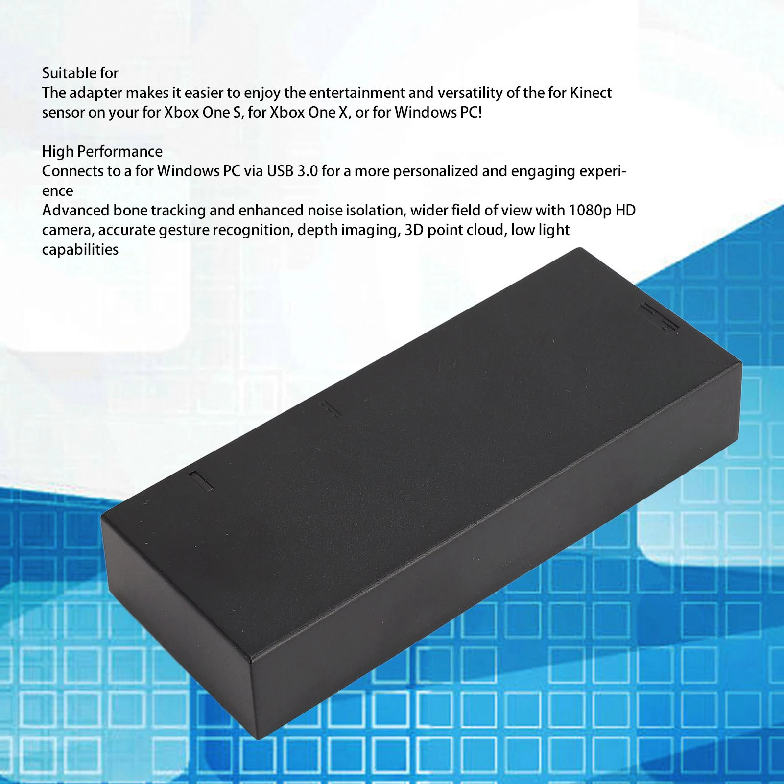 

Sensor Adapter USB 3.0 Multifunction Easy To Install Power Supply Built in Integrated Smart Chip AC 100‑240V for Game Console