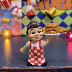 7cm cartoon big Croatia boy eat hamburger Action Figure doll kid PVC collection toy