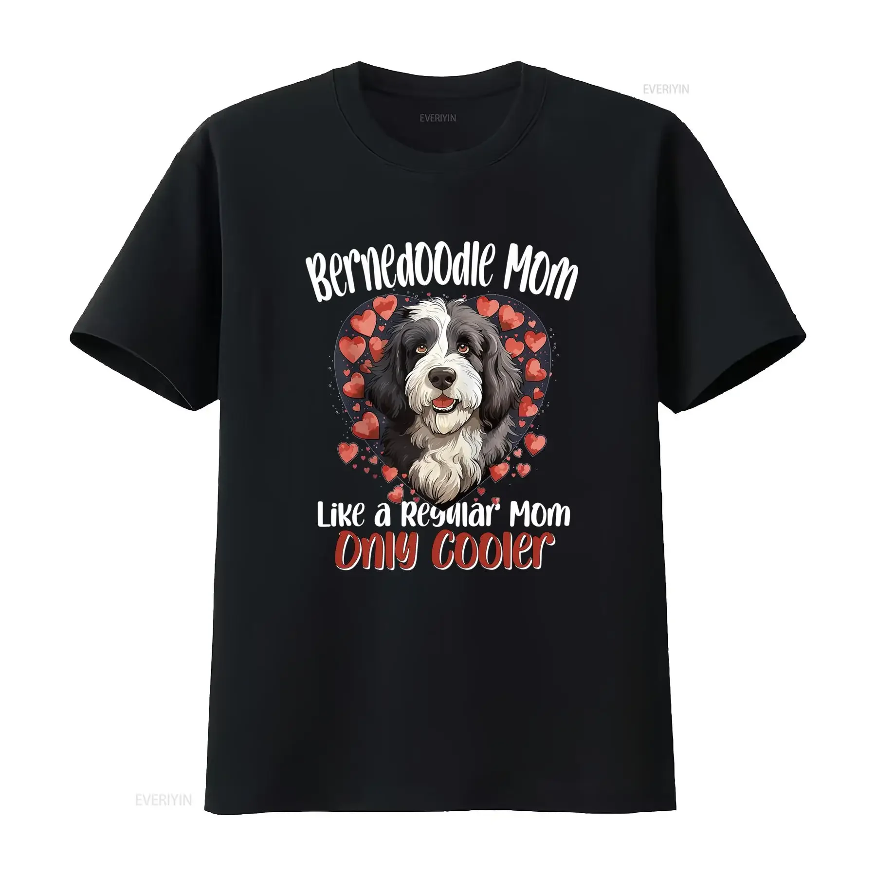 Bernedoodle Mom Like a Regular Only Cooler Dog Breed Pet T Shirt vintage Washed Breathable Slightly fashion Casual Comfortable