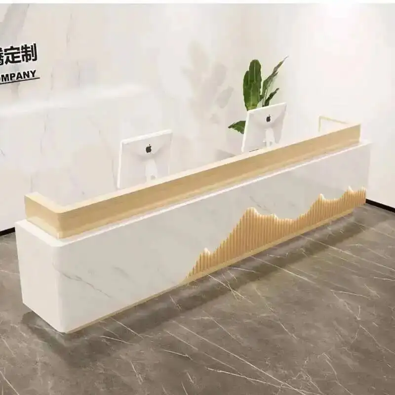 Mostradores de recepción simples para centro comercial, tienda de empresa nórdica de negocios, mostrador de cajero, salón de belleza, podio, muebles de salón, recepción de Balcão FYRD
