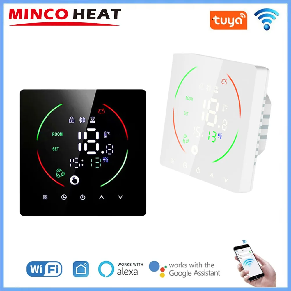 Tuya 3A/16A Smart WIFI Floor Heating Thermostat for PTC Heating Film Mat TRV Water Gas Boiler Temperature Remote Controller