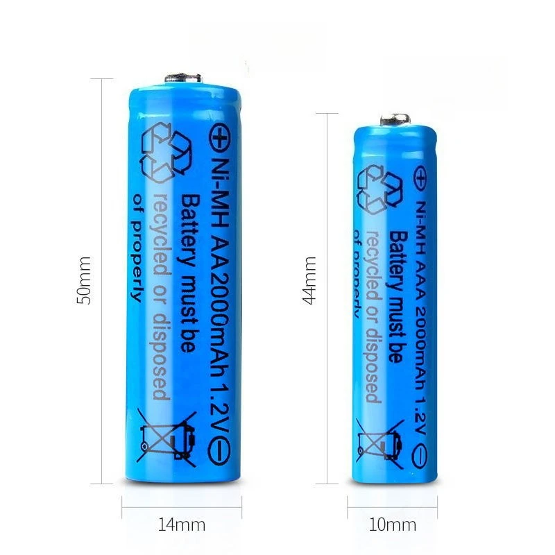 2000mAh AA/AAA Rechargeable Batteries Quick Charge for Digital Camera RC Toy Flashlight Device Long Lasting Ni-MH 2A Battery