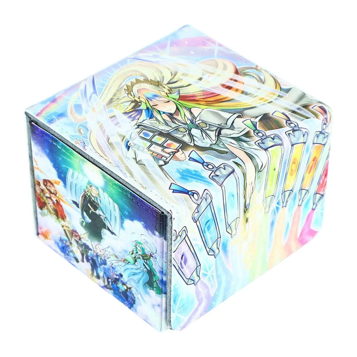 Diy Self Made Yu-Gi-Oh! The Weather Card Storage Box Ygo The Weather High-End Leather Magnetic Card Box Anime Cards Gift Toys