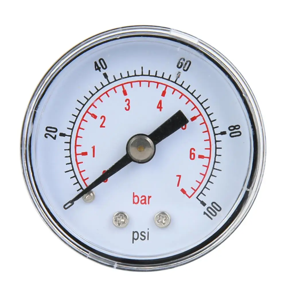 1/8 inch BSPT  Pressure Gauge for  , Oil, Water - 0-100psi (0-7bar) Back Connection