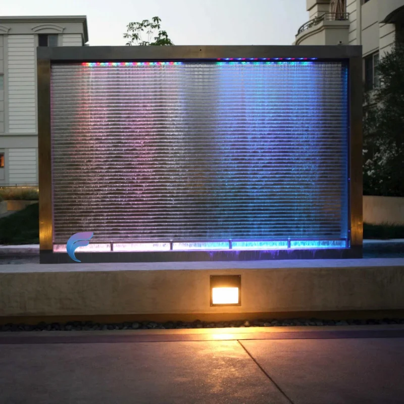 custom.Stainless Steel Mesh Fountain Asian Zen Design Multi-Functional Indoor/Outdoor Use Floor & Ceiling Mount