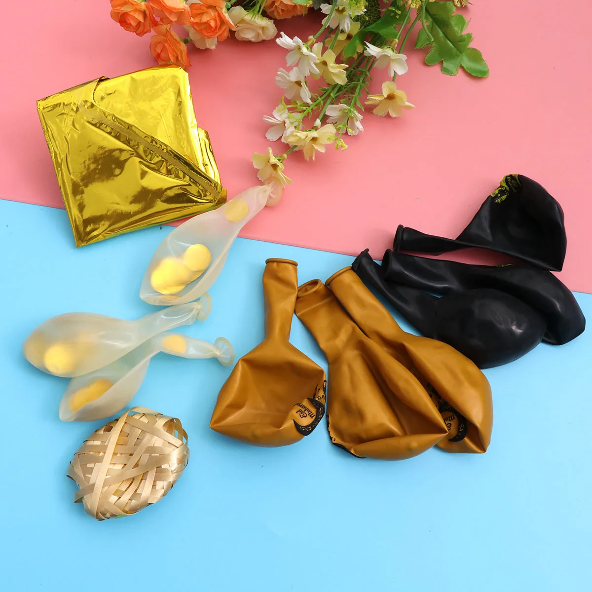 

10Pcs Crescent Moon Pattern Balloons Set Golden Black Foil Latex Mix Eid Ornaments for Islamic Holiday Party Decoration Supplies