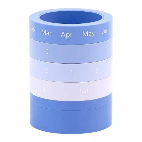 Cute Desk Pencil Holder Large Capacity with Calendar and Groove Storage for Student Workspace