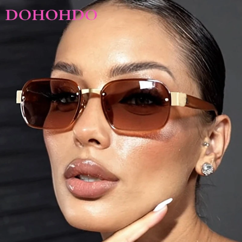 

Classic Trendy Rimless Rectangle Women Men Sunglasses Luxury Designer Eyewear Outdoor Traveling Driving Shades Unisex UV400 Очки