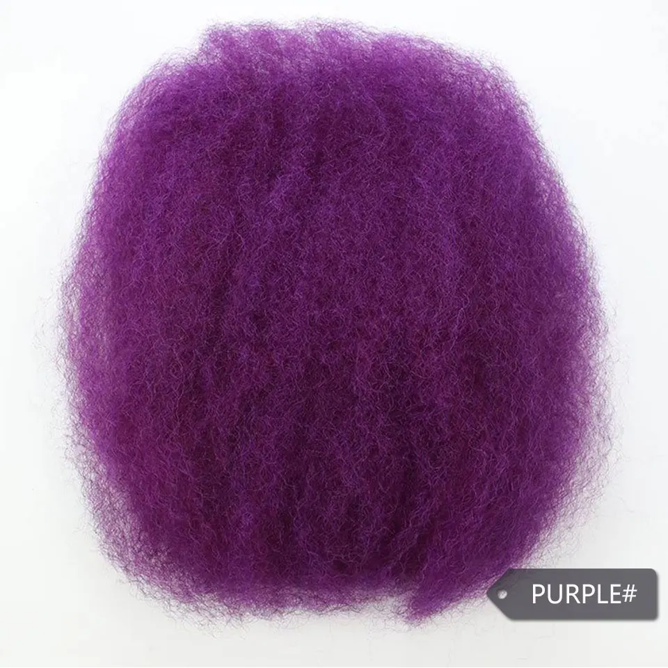 Strak Braziliaans Remy-haar Afro kinky Krullend Bulk Echt haar Voor vlechten QVR 1 bundel 50 g/stk Natuurlijke kleur Vlechten Haar Geen inslag