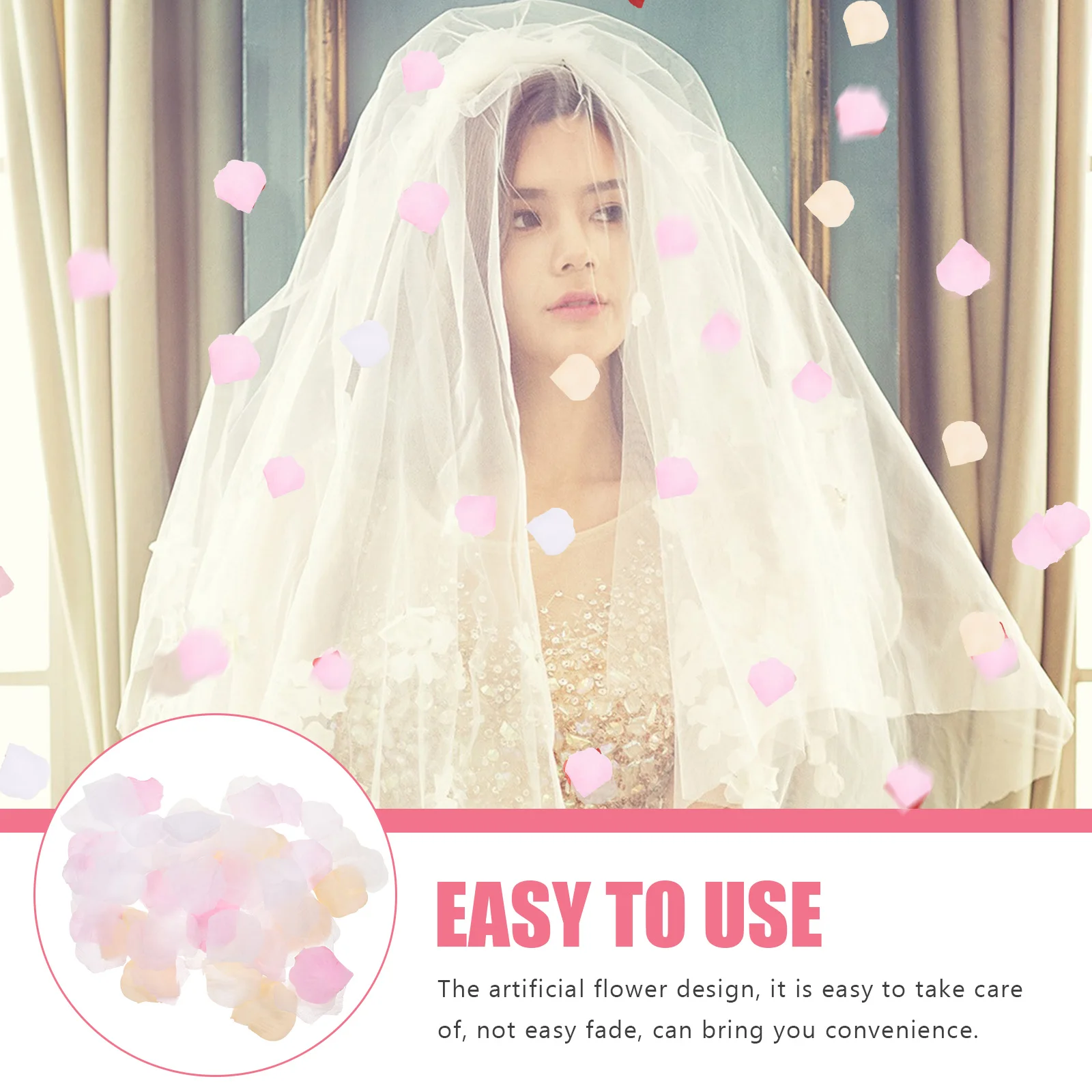 

Artificial Rose Flower Petals Lightweight Nonwoven Fabric for Wedding Aisle Decoration Engagement Party Table Scatter