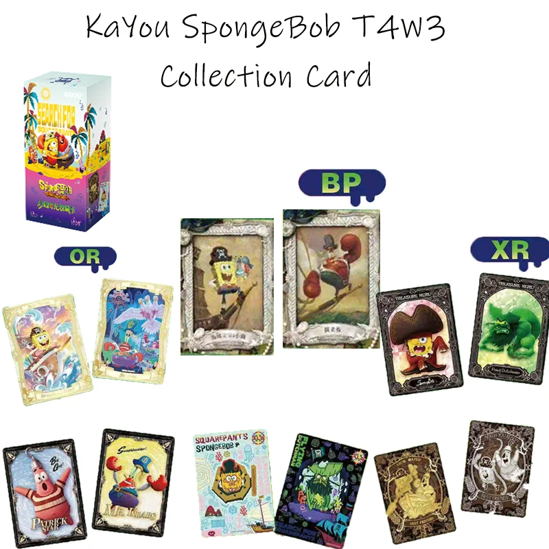 KAYOU Collection Cards SpongeBob - Vol.3 Special Edition Pack Rare Holo Bikini Bottom Cards Family Board Game Christmas Gift Kid