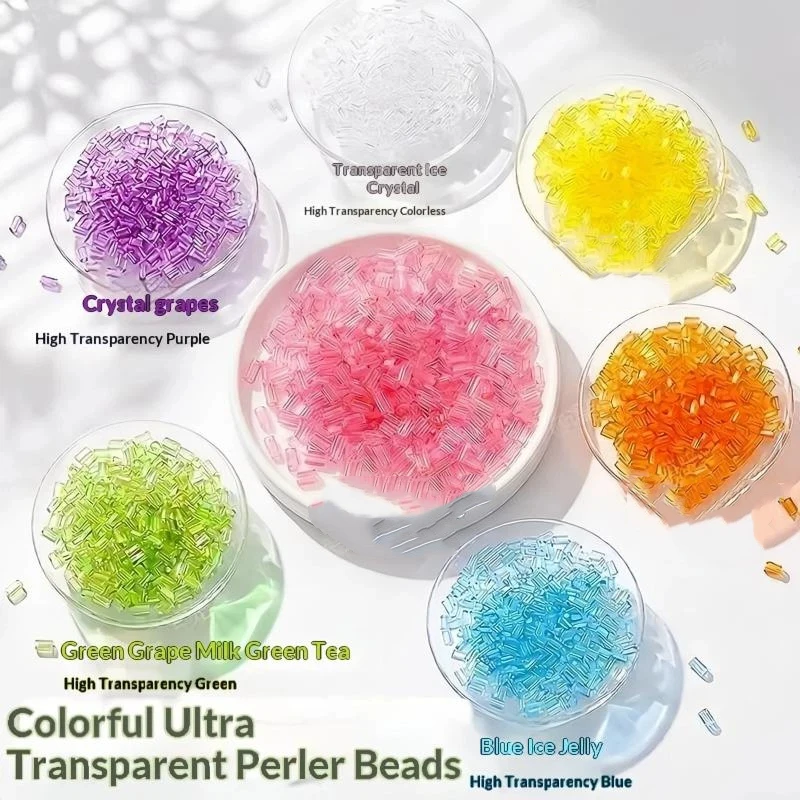 New High-Transparency Handmade DIY Perler Beads Heat Press Handmade Transparent Perler Beads 2.6mm Perler Bead Toy