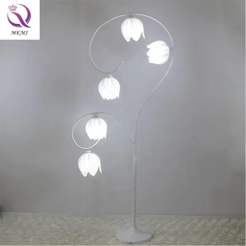 5 Arm Magnolia Bud Road Lead Light Wedding Props Welcome Area Decoration Event Stage Background New Floral Arrangement for