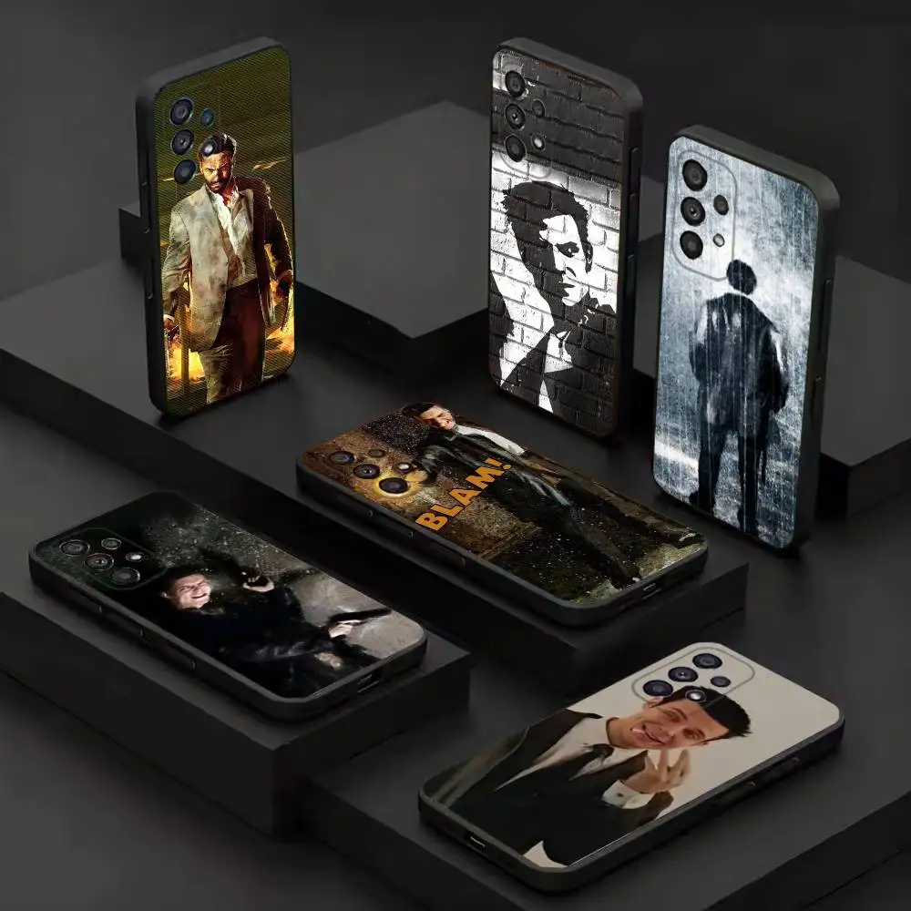 Game M-Max P-Payne Cover Black Soft Protective Case For Samsung Galaxy S26 S25 S24 S23 S22 30 21 10 9 Ultra Plus Lite FE