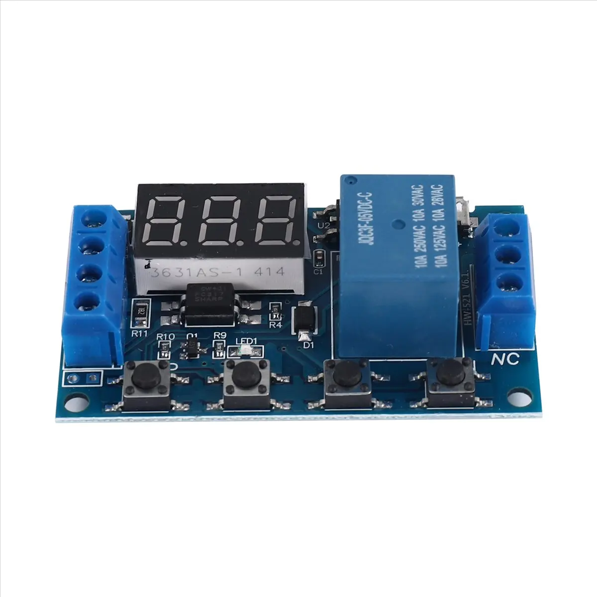 【~ New B11B】-521 Digital Time Delay 1 Way Relay Trigger Cycle Timer Delay Switch Circuit Board Timing Control Module