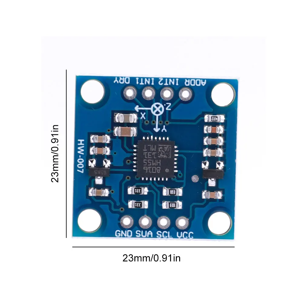 GY-51 LSM303 LSM303D LSM303DLH Módulo de aceleración de brújula electrónica de tres ejes Módulo magnetómetro de 3 ejes para Arduino