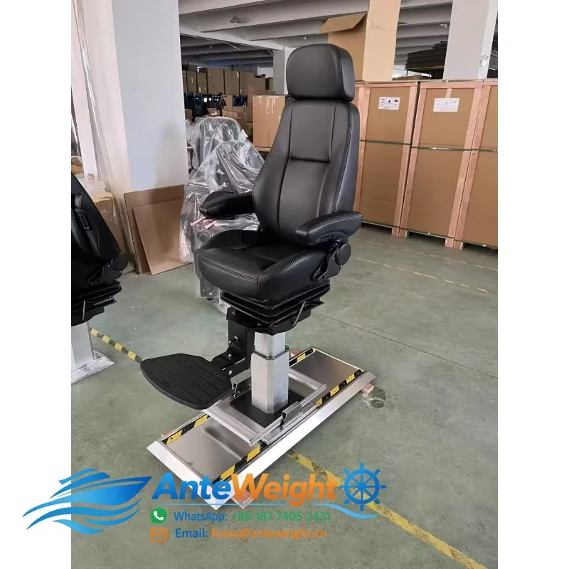 Customized Captain Seat Yacht Luxury Boat Seat Comfortable Leather Driving Chair with Base