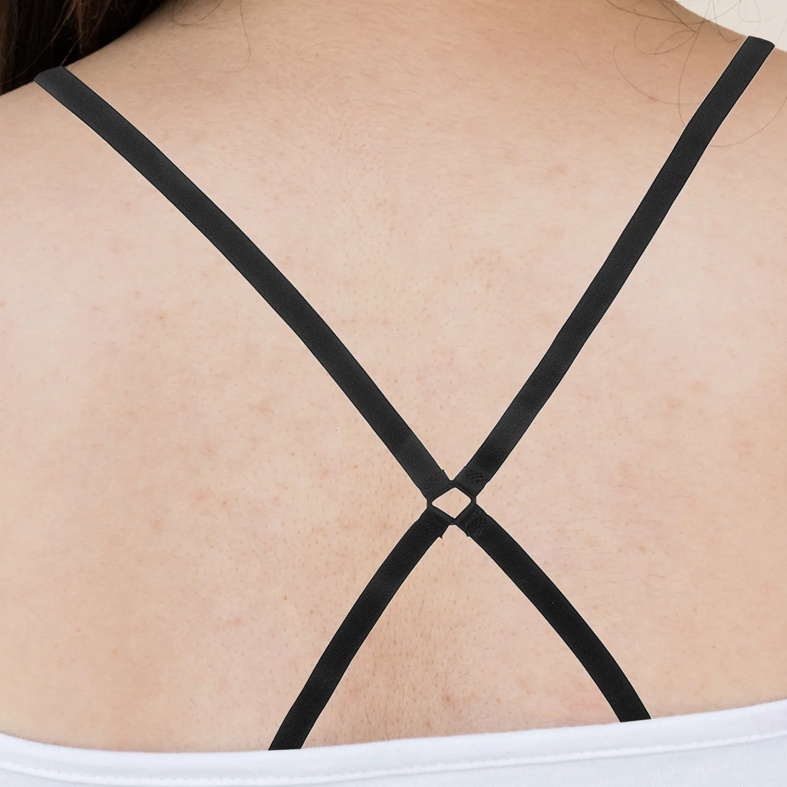 Unsichtbarer BH-Träger, verstellbar, überkreuzter Rücken, dehnbar, dekorativer Ersatz-Schultergurt für Kleider, Dessous, Damenmode