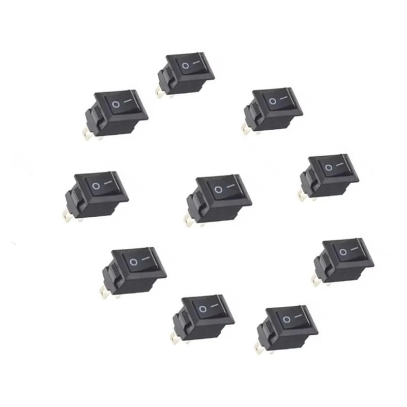 T3LF SPST On/Off 2-Pin 2-Position 250V 3A Boat Rocker Toggle Switches Car Truck Boat Round Rocker Switches