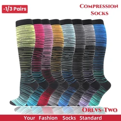 1/3 Pairs Compression Socks Men Stockings Best Medical Nursing Hiking Travel Flight Sox Running Fitness Varicose Veins Pregnancy