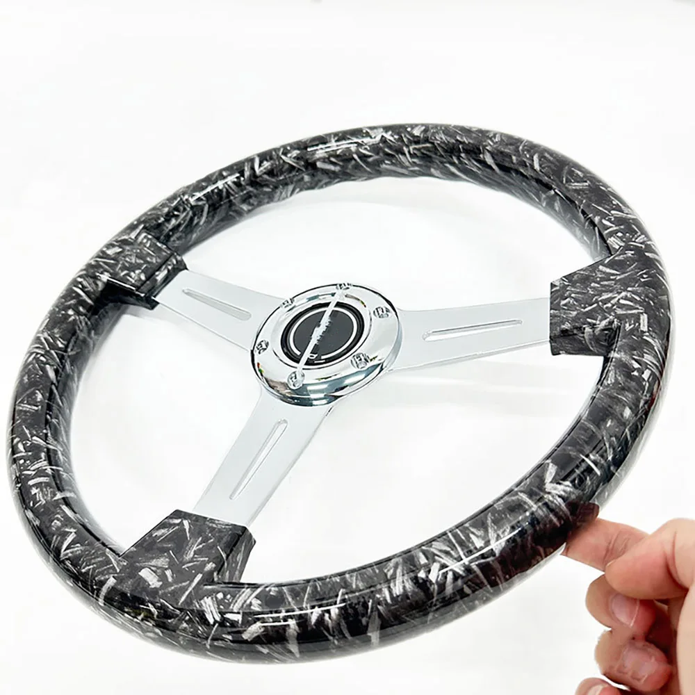 14 Inch 350mm Universal Personalized Racing Steering Wheel Accessories ABS Forged Pattern Carbon Fiber Steering Wheel Tools