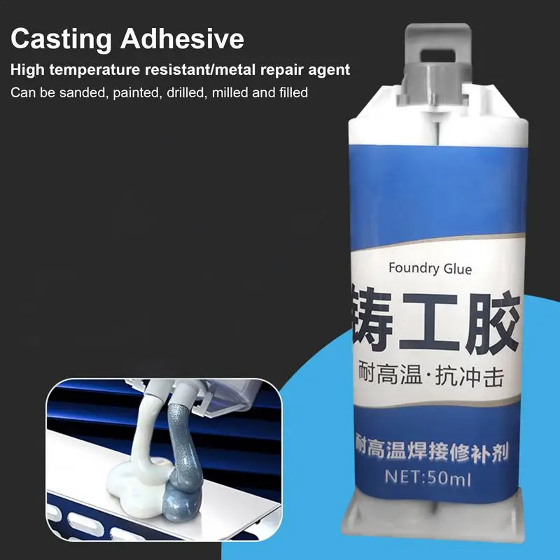 Weld Metal Repair Glue Metal Repair Epoxy Glue Heavy Duty Professional Epoxy Glue High-Temperature Heat Resistant Adhesive