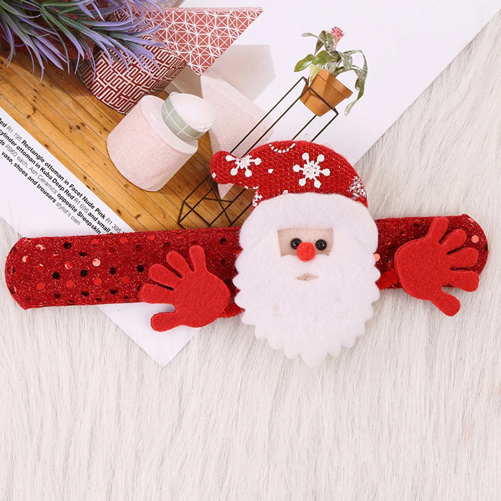 

12 PCS Christmas Bracelet Accessories Bracelets Snap for Slap Kids Child Wristbands