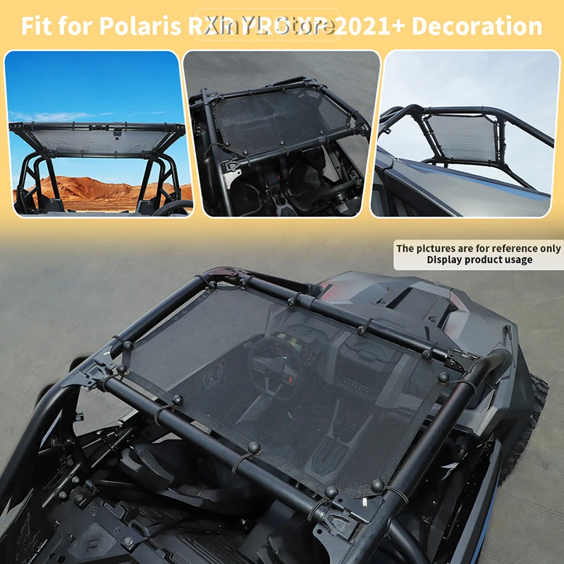 UTV Sun Shade Mesh Bikini Top Roof Cover UV Blocker for Polaris RZR PRO XP UItimate 2021 Up (For: Polaris)