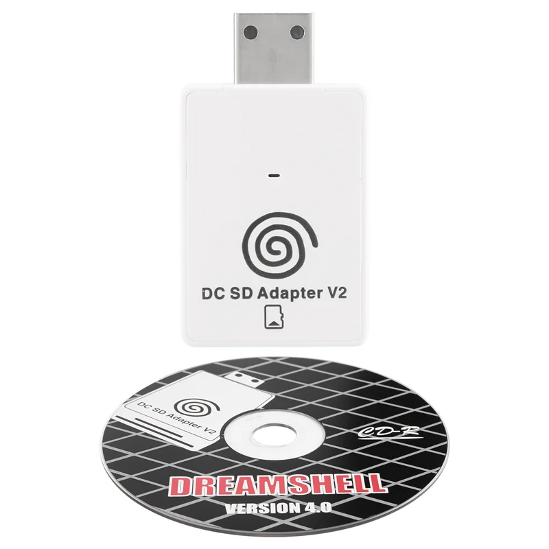 AEF7-Dc Sd Tf Card Adapter Reader V2 untuk Sega Dreamcast En Cd Met Dreamshell Boot Loader
