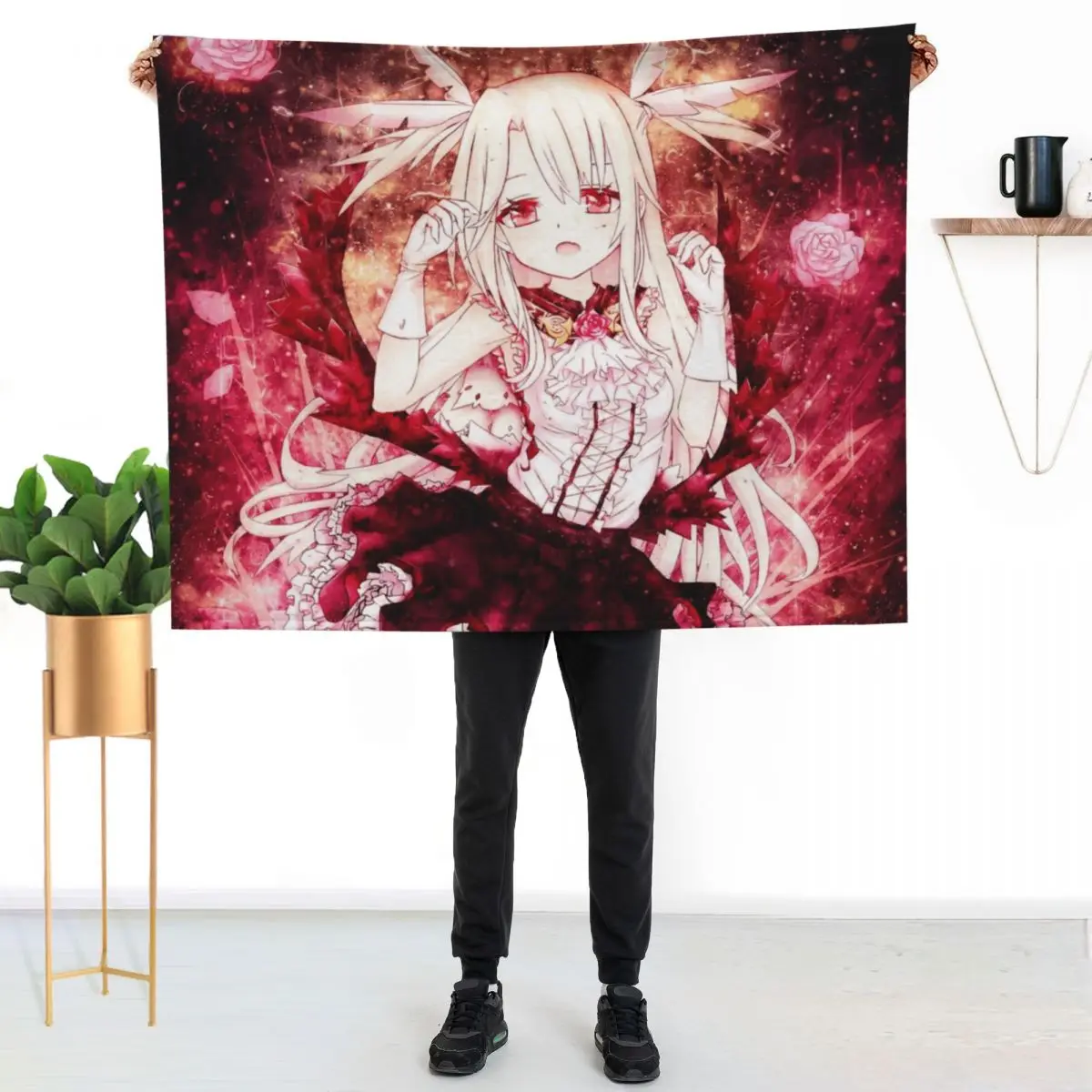 Illyasviel von Einzbern Fate Stay Night Throw Blanket sofa bed Stuffeds Decorative Beds funny gift Plaid on the sofa Blankets