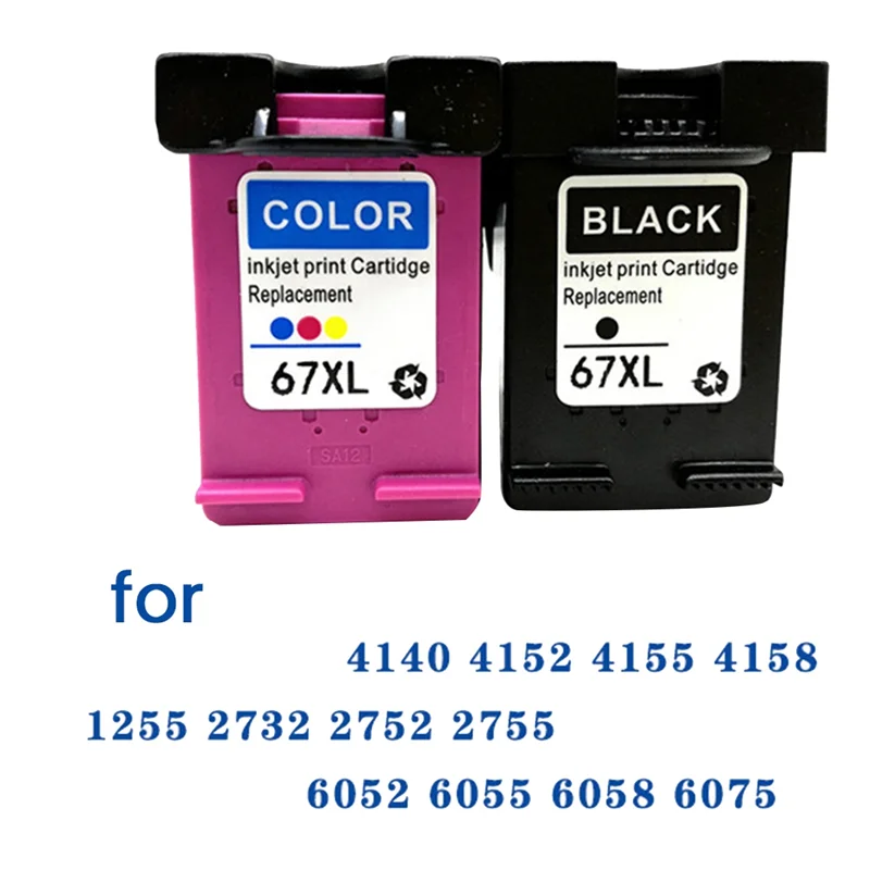 Top-Rated IInk Box Compatible for HP67 XL Ink Replacement for DeskJet Printer