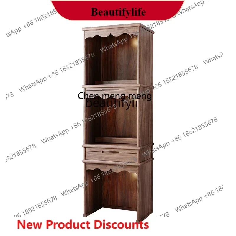 G153 Solid Wood Shrine Ancestor Altar Cabinet Home New Chinese Style Clothes Closet Buddha Cabinet Modern Minimalist Magic Cabin