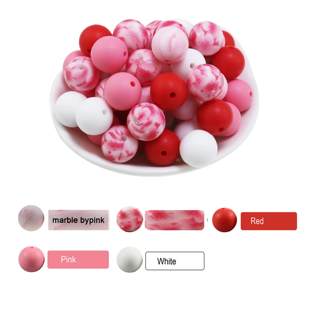 

Wholesale 100PC Silicone Beads For Jewelry Making No-BPA Baby Teether Pendant Accessory Diy Pacifier Soother Chain