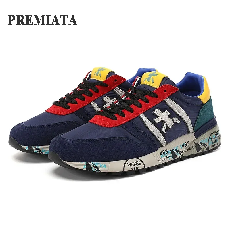 PREMIATA Herenschoenen Mode Buitensporten Nieuw Luxe Design Ademend Waterdicht Meerkleurig Element Gierst Casual Sneakers