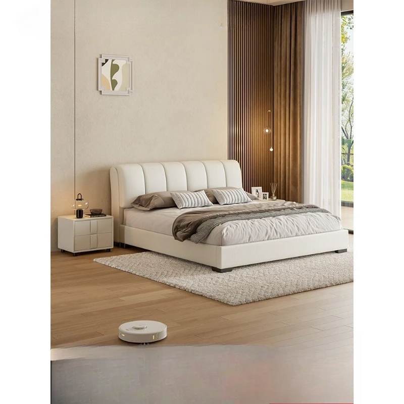 

Double bed, master bedroom bed, solid wood soft bag high-end atmosphere
