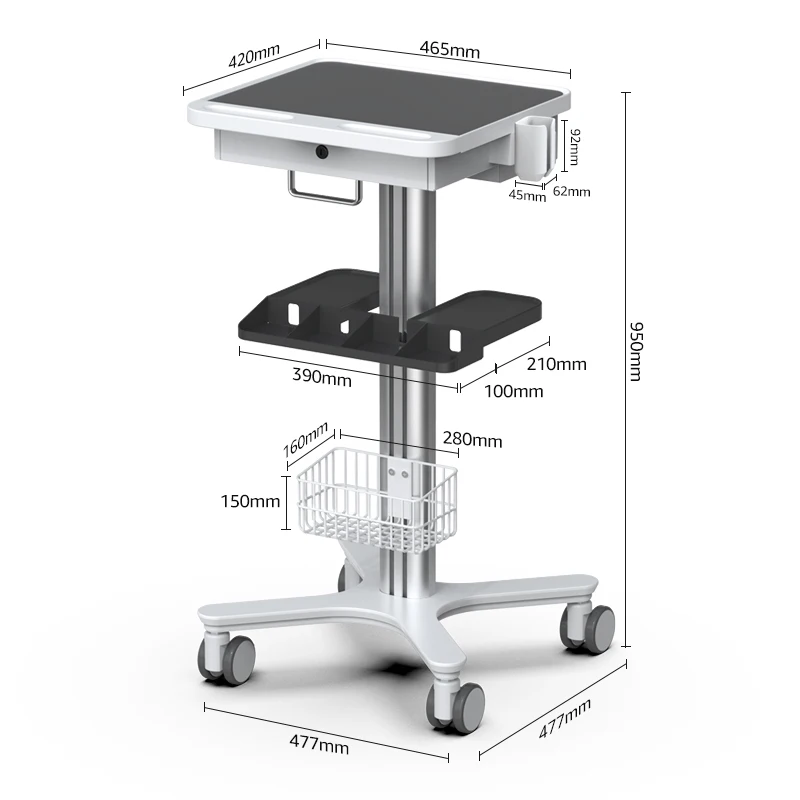 Hospital Furniture High Quality Original Dental RCT Cart Dental Mobile Table Cart Trolley