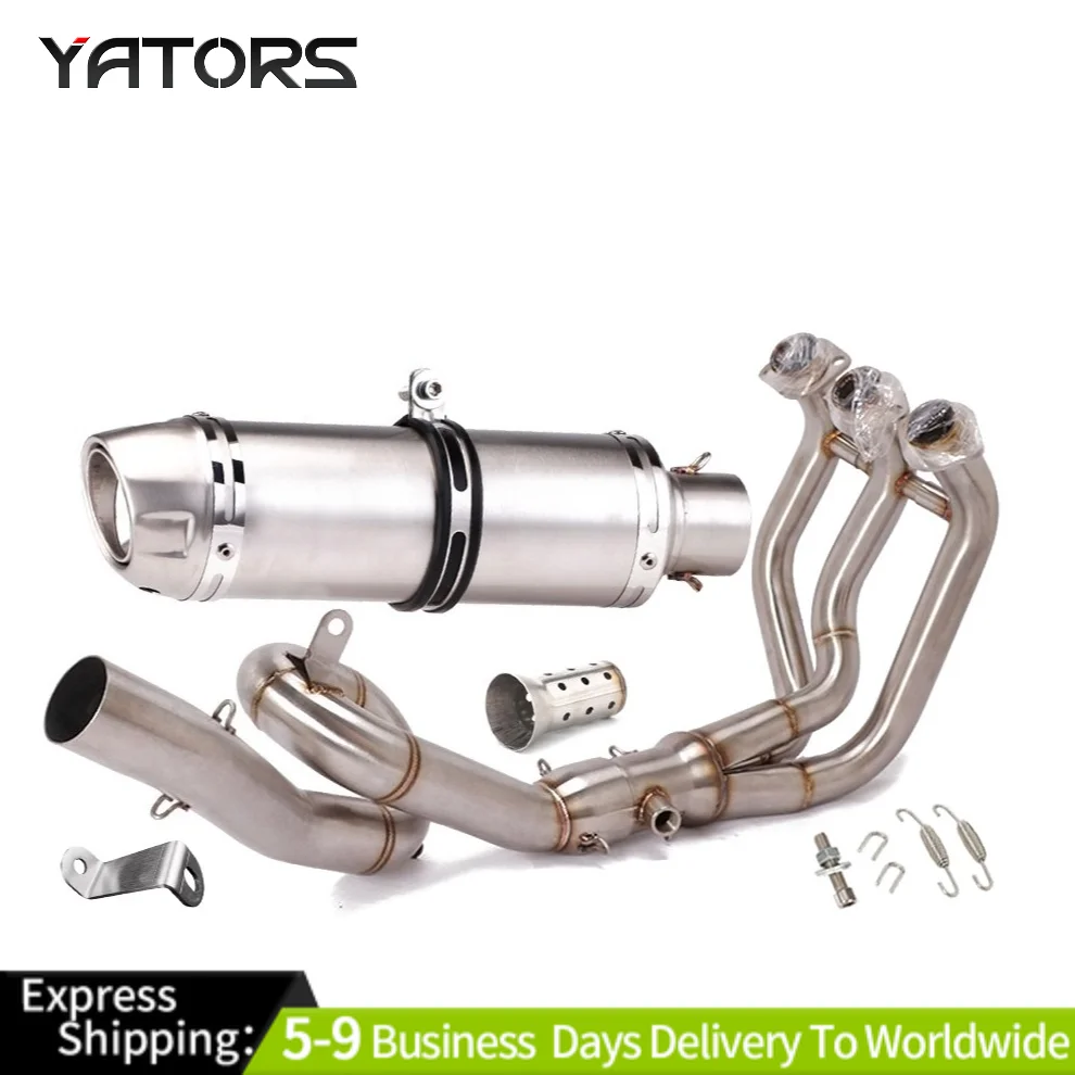 

For Yamaha MT-09 FZ09 2020-2024 51mm Exhaust System Header Pipe Muffler Escapes Exhausts Pipes