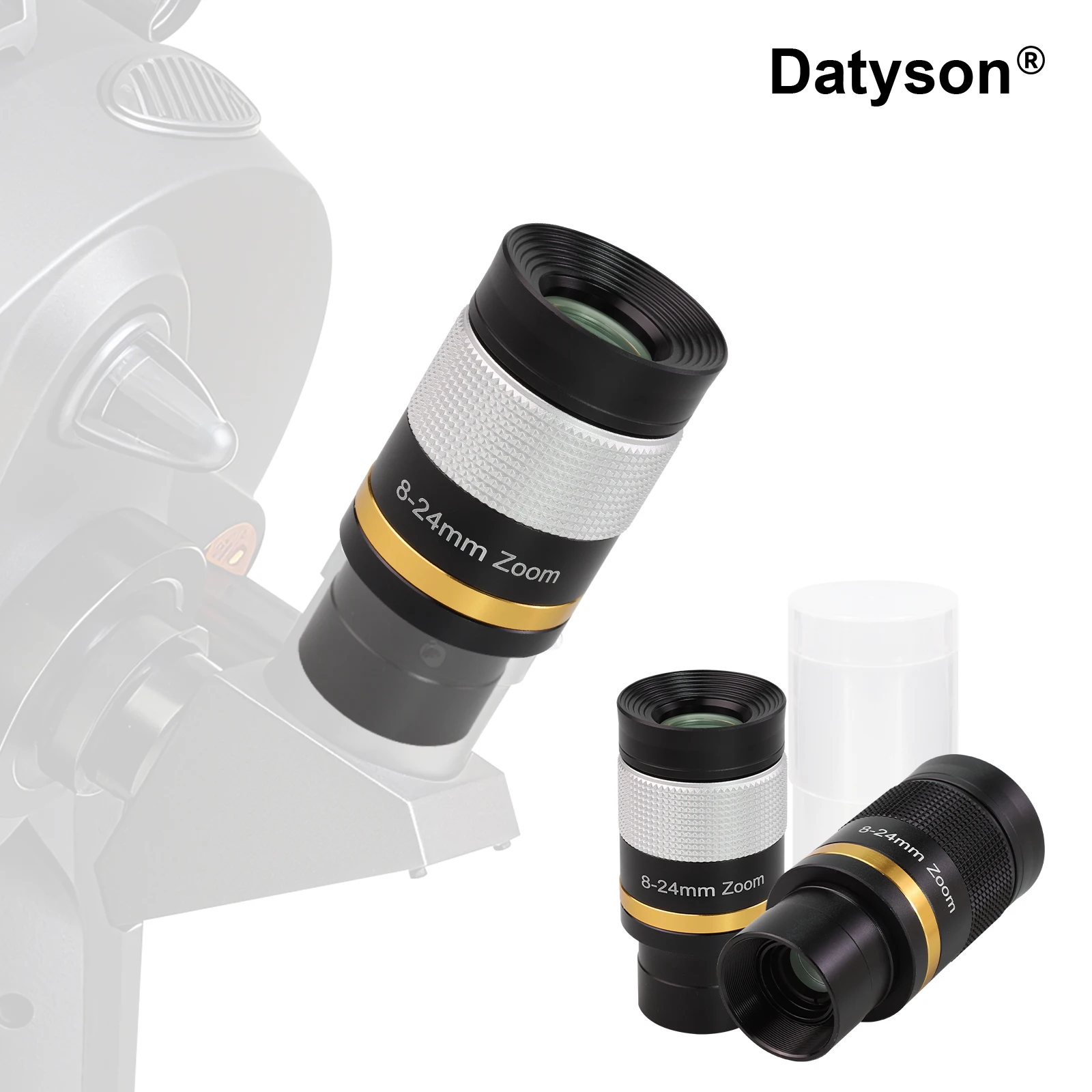 Datyson 8-24mm HD Zoom Eyepiece Wide Angle Fully Multi-Coated Lens for 1.25 Inch 31.7mm Interface Astronomical Telescope