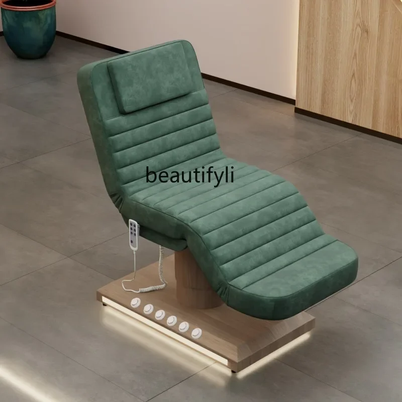 Wood Grain Base Electric Beauty Bed Foreign Beauty Salon Spa Massage Couch Medical Beauty Plastic Facial Bed