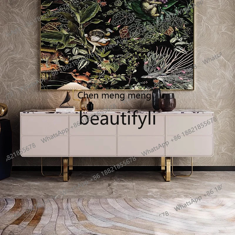 

Горячие продажи, светлый роскошный мраморный боковой шкаф, французский бытовой шкафчик