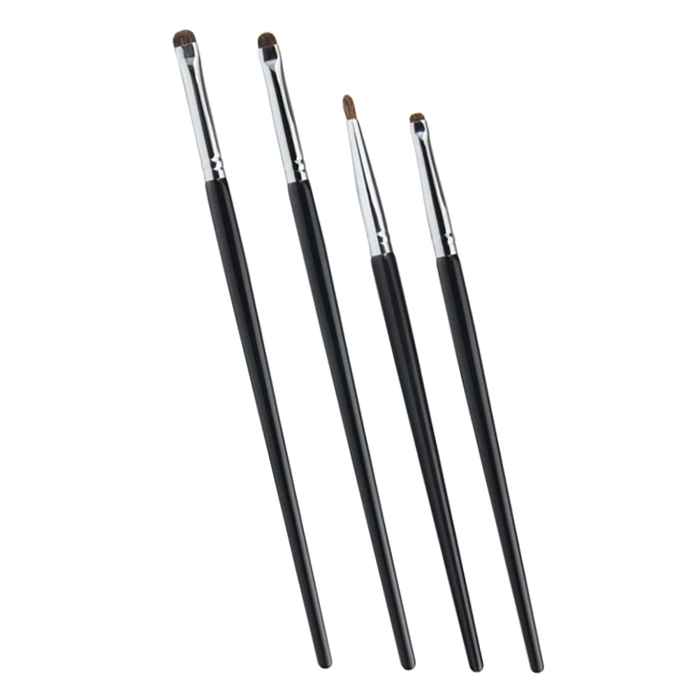 4Pcs Eye Makeup Brush Set Fine Precision Eyeliner Brushes Small Lightweight Ergonomic Handle for Professional Beginner Makeup