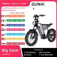 GUNAI-Y 1000W Electric Bicycle 90KM Mileage 20*4Inch Fat Tire Electric Bike 60KM/H 48V 18AH Battery 7Speed Mountain Adult E-Bike
