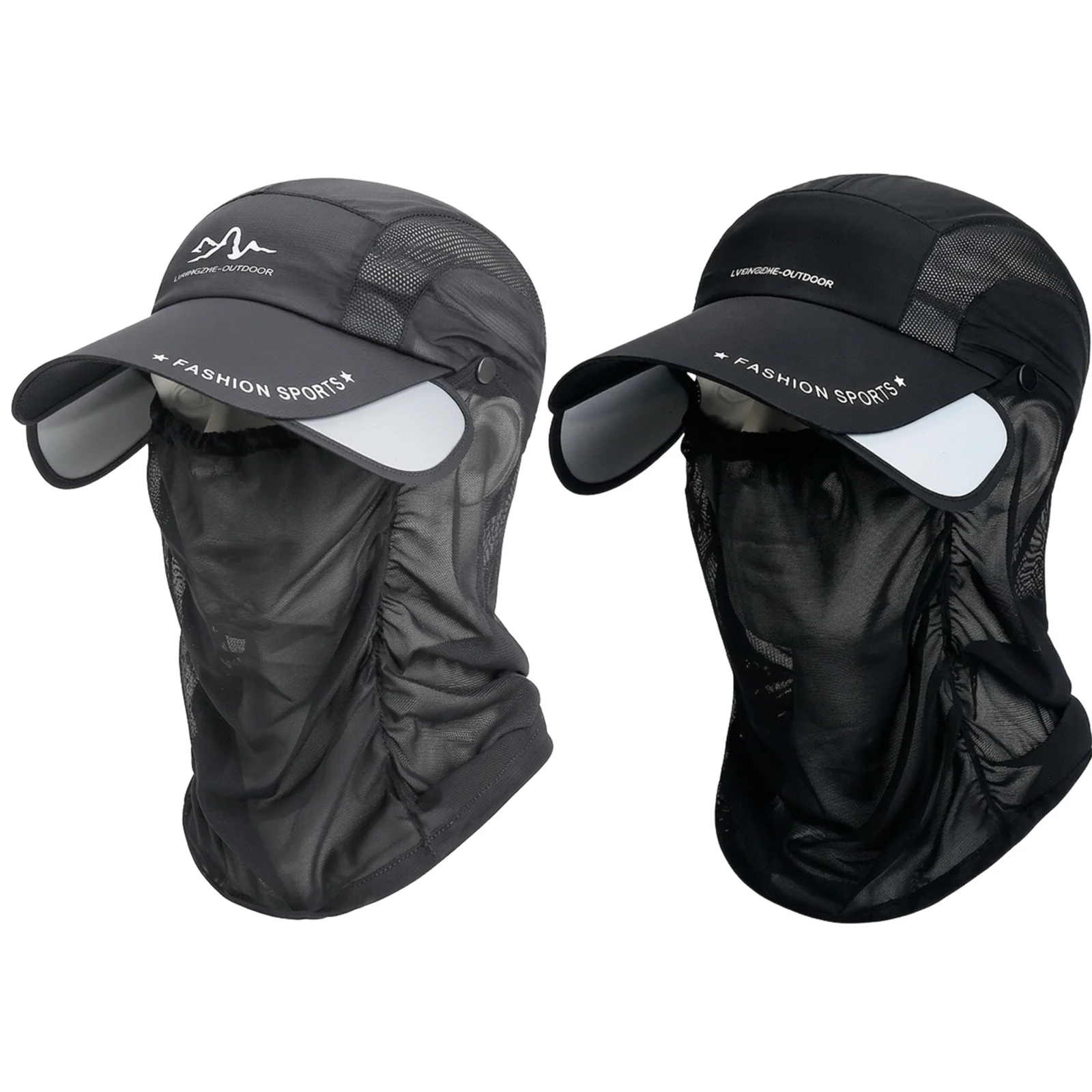 Cycling Balaclava with Retractable Brim Summer UV Protection Motorcycles Helment Inner Full Face Mask Caps Cooling Sport Gear
