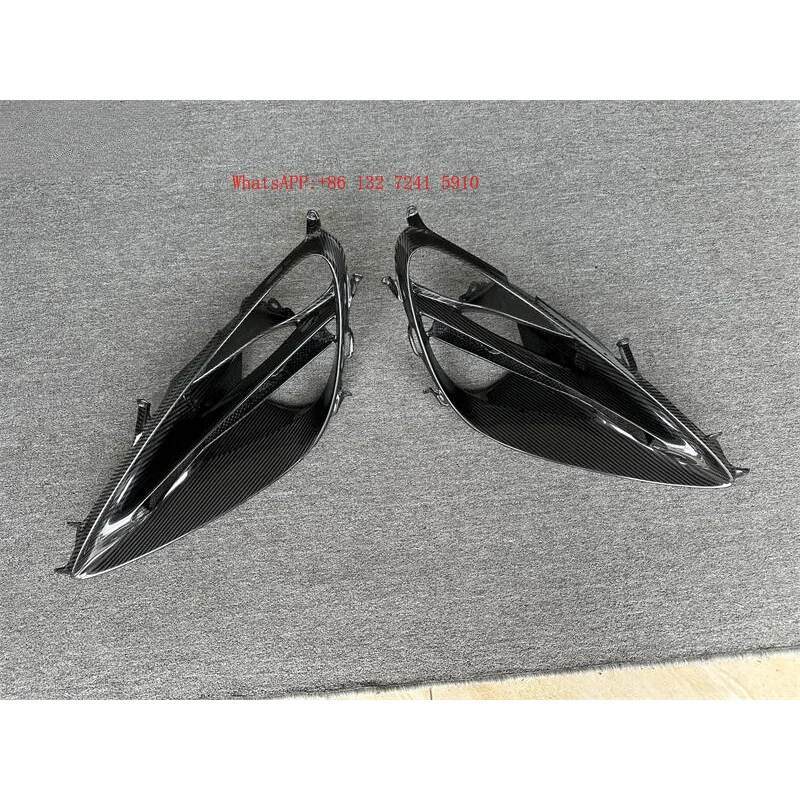 High Quality Polished Finish Dry Carbon Fiber Front  Headlight Cover Body Kit