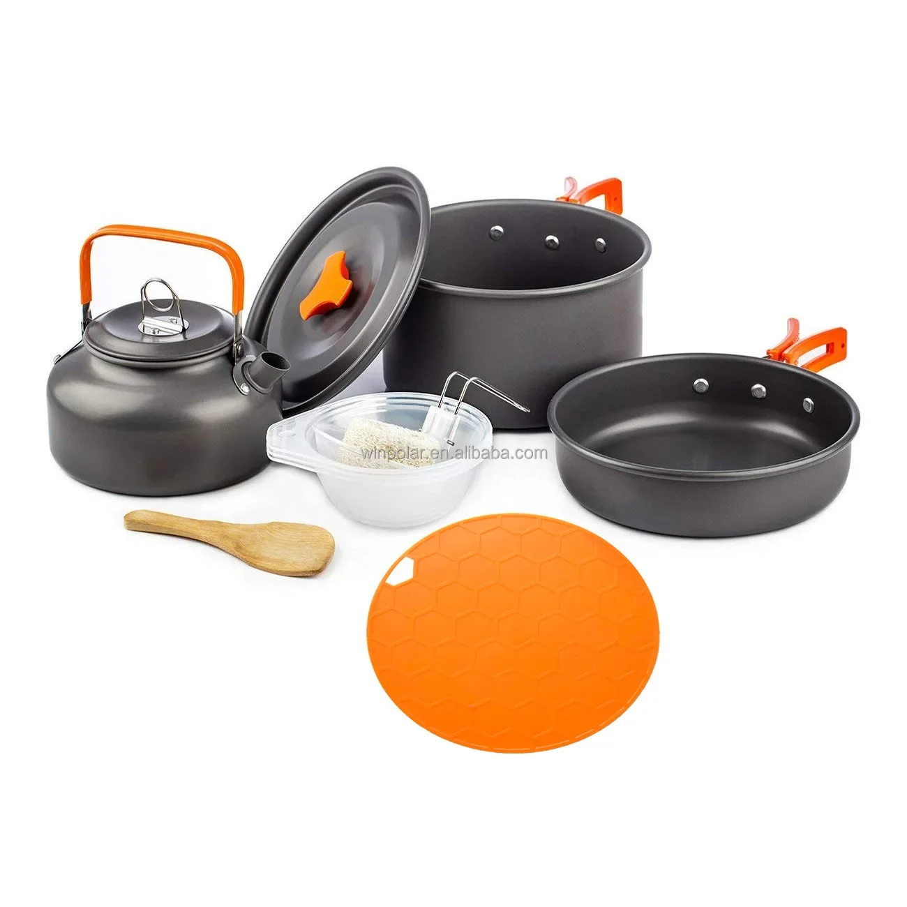 

Factory Sales Camping & Hiking Cooking Pot Set Non-stick Cookware Pots And Pans