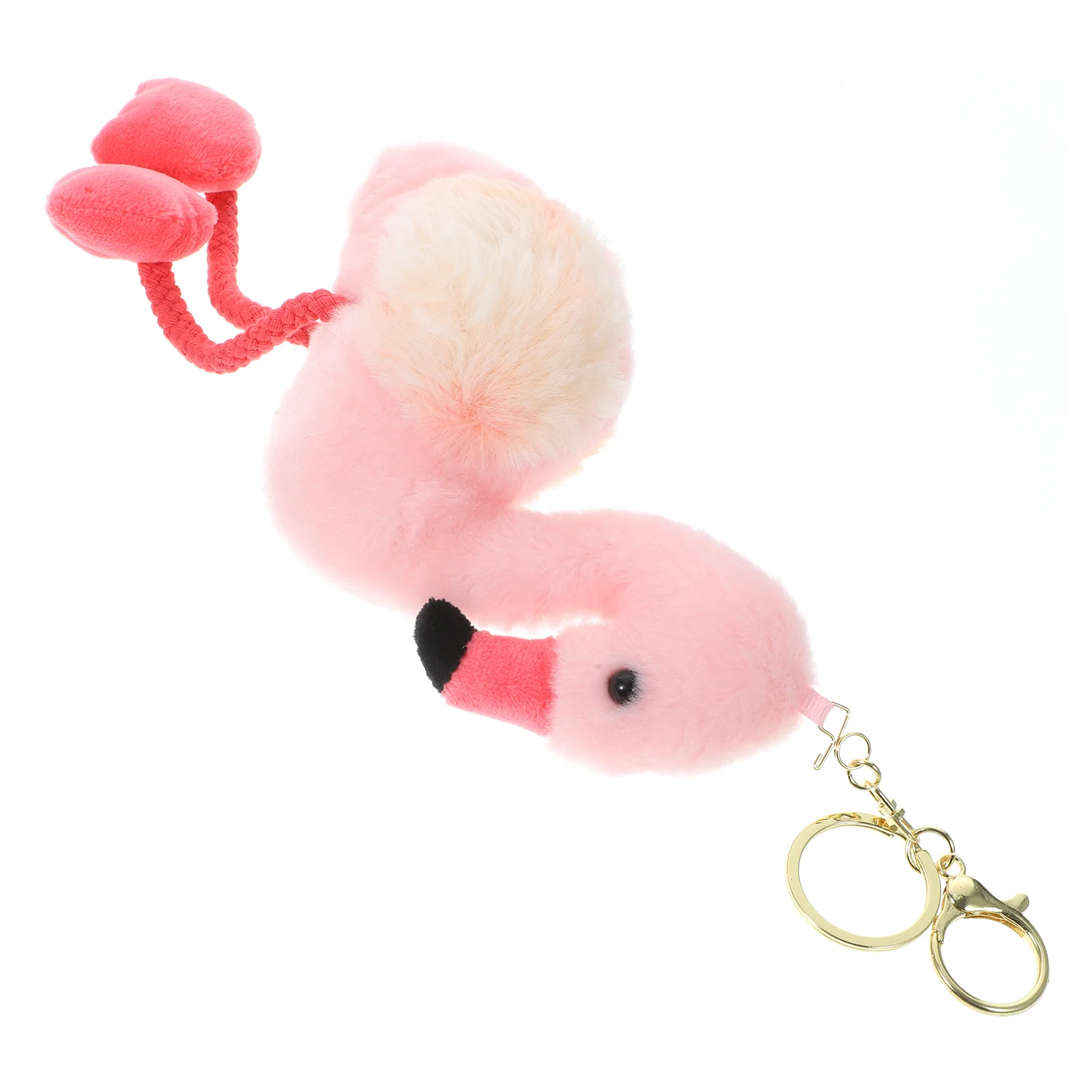 Stuffed Animals for Girls Cute Flamingo Plush Pendant Keychain Bag Charms Pendants Pink Fluffy Car Baby