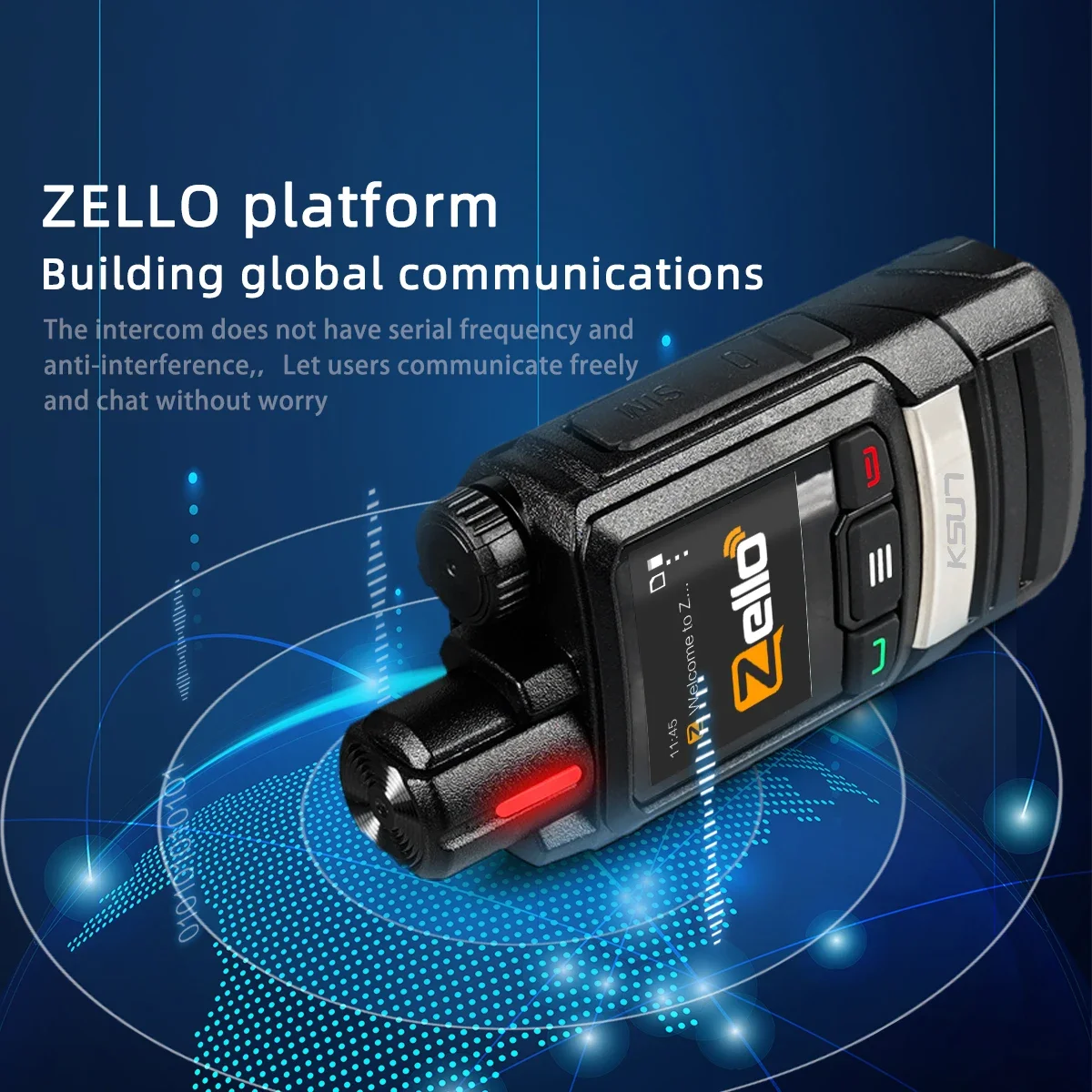 Walkie-talkie ZL60 con Android, 4G, LTE, 3G, GSM, red Poc, Radio bidireccional, 200km de largo alcance, Ptt, con tarjeta Sim