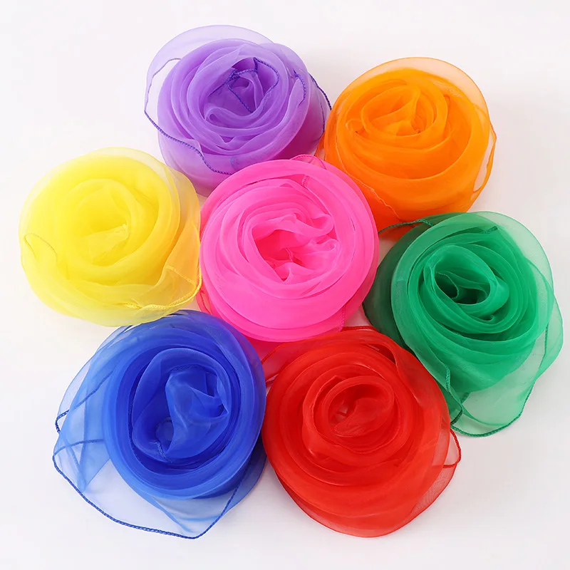 

60x60cm Chiffon Scarf Hair Bands Neckerchief Head Neck Shawls Wraps Imitated Satin Scarf Sunscreen Scarves Square Shawls Shawl