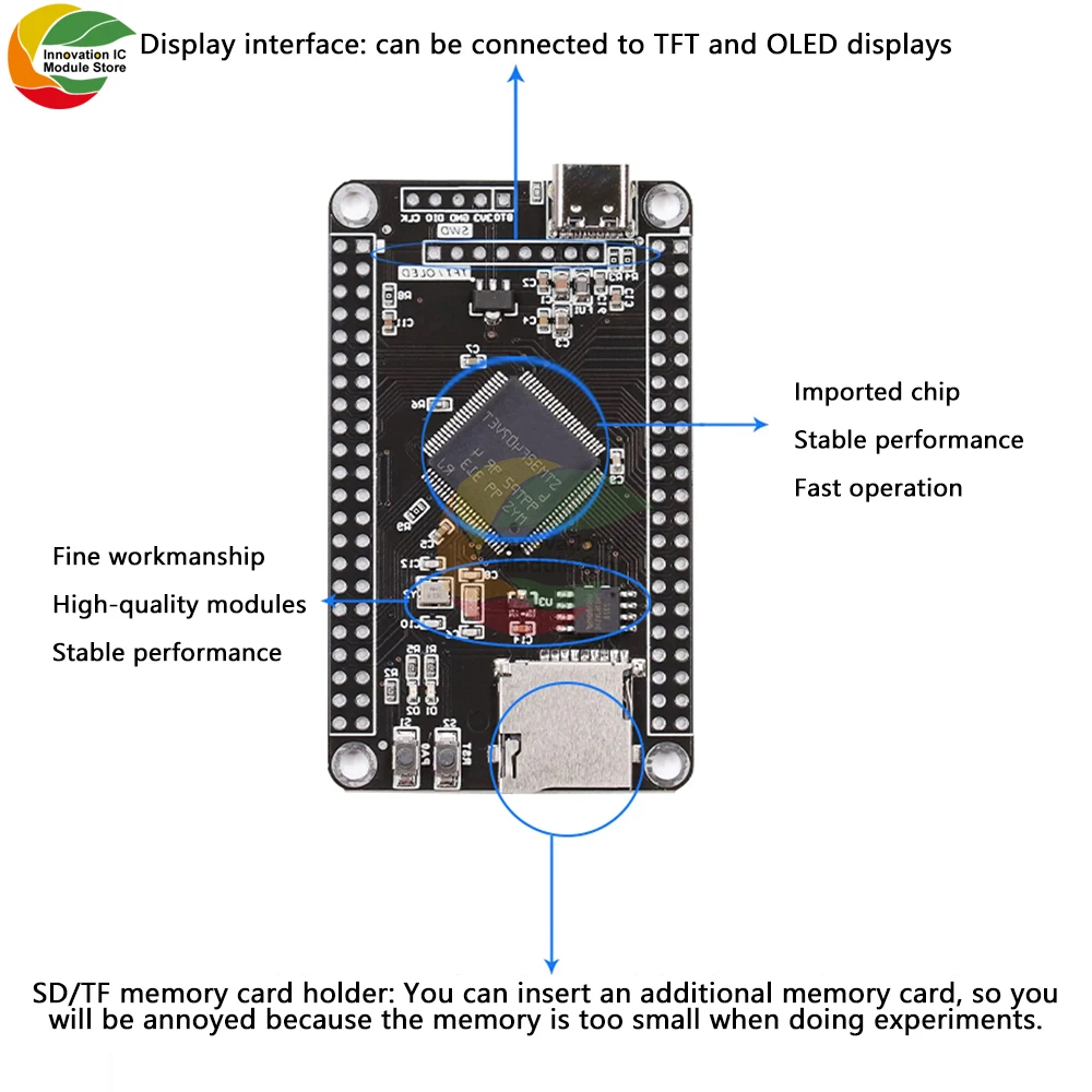 Imagem -05 - Placa do Núcleo Que Aprende o Desenvolvimento Mcu Stm32f407vet6 Pm32f407vgt6 Stm32f407vgt6 Cortex-m4